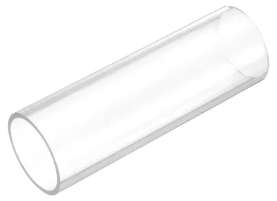 Steifes PC-Rundrohr, 44 x 50 mm, 150 mm lang, transparent