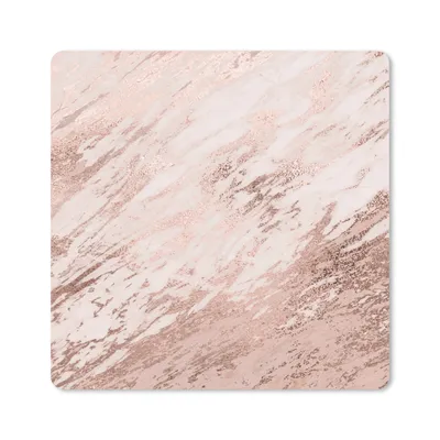 Produktbild von MuchoWow® Mauspad Mousepad Marmor - Muster - Rosa - Gold 30x30 cm - Mousepads - Maus Mat - Pad - Mausunterlage - Gaming