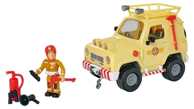 Immagine prodotto di Simba Feuerwehrmann Sam 4x4 Geländewagen mit Figur, Spielzeugauto, Spielzeug Auto, 109252511
