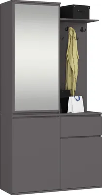 Produktbild von Akord Garderoben-Set Entro Graphit 95X35X183 Cm