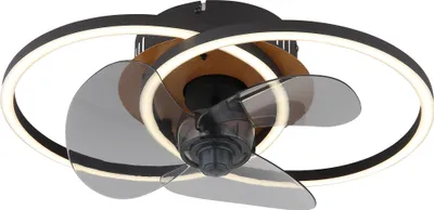 Obrázok produktu pre Stropný ventilátor Globo Lighting kovový čierny matný, LED