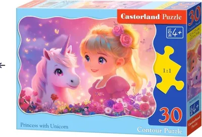 Image de CASTORLAND Puzzle Princesse avec licorne 30 poupées