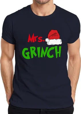 Produktbild von Mrs Grinch Familie Ehepaare Frau Partneroutfit - Weihnachten Christmas Xmas Herren T-Shirt, Navy, L