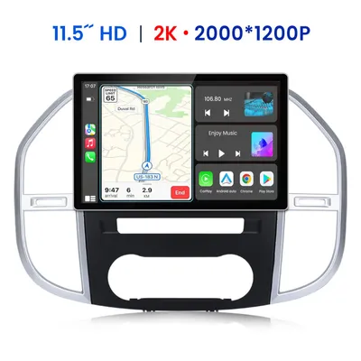 Image de Autoradio Hexinex 11,5 pouces Android 15 avec Wi-Fi pour  Benz Vito 3 (2014-2020), 6 Go + 128 Go, CarPlay