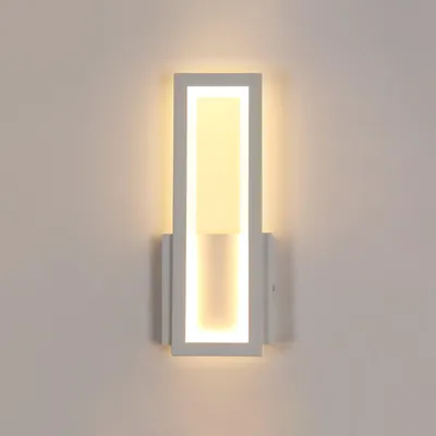Produktbild von Wandleuchte – Weißer Acrylrahmen, warmes Licht