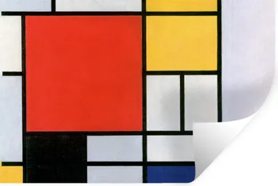 Produktbild von MuchoWow® Wandtattoo Wandsticker Wandaufkleber Kunst - Mondrian - Alte Meister 30x20 cm Selbstklebend und Repositionierbar - Wierderverwendbar - Selbstklebend