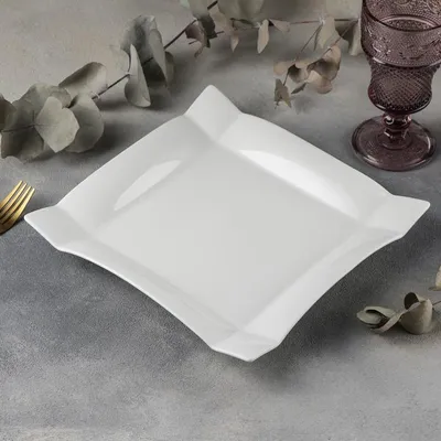 Zdjęcie produktu dla Taca do serwowania Wilmax 29 x 29 cm, porcelanowa, biała WL-991233/A