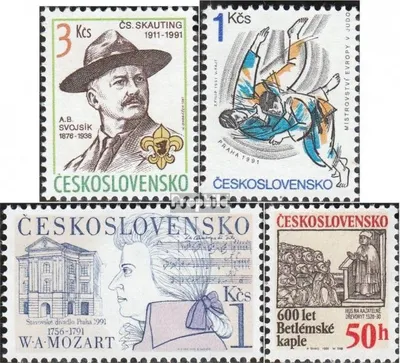 Produktbild von Briefmarken Tschechoslowakei 1991 Mi 3074,3075,3076,3077 (kompl.Ausg.) postfrisch Pfadfinder