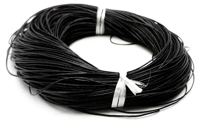 Lederband 1mm schwarz