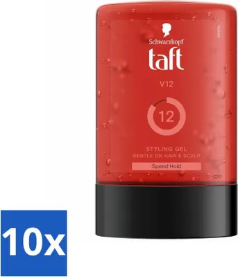 Produktbild von Taft - V12 - Styling Gel - Superschneller Halt - 300 ml - Vorteilspack - 10 Stücke
