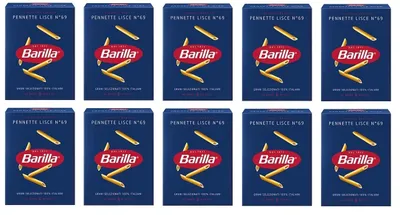 Produktbild von 10x Pasta Barilla Pennette Lisce Nr. 69 Italienisch Nudeln 500g Pack