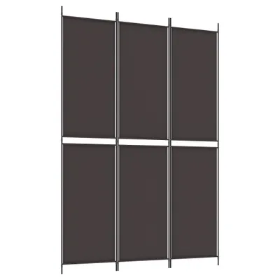 Image de vidaXL Paravent 3 pièces brun 150x220 cm Tissu