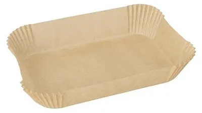 Produktbild von 1000 Backpapiere 22 cm x 14 cm x 4,5 cm braun für Heißluftfritteusen