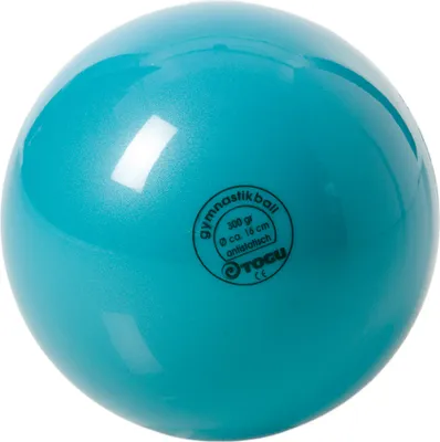 Obrázek produktu pro Gymnastický míč TOGU® RSG Standard | 300 g | Ø 16 cm | TYRKYSOVÁ | včetně jehly na míč | nelakovaný