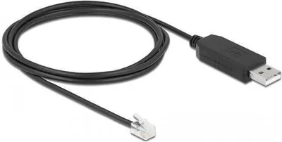Zdjęcie produktu dla DeLOCK 66738, 0,2 m, USB 2.0 Type-A, RJ10, Prosty, Prosty, Męska/Męska