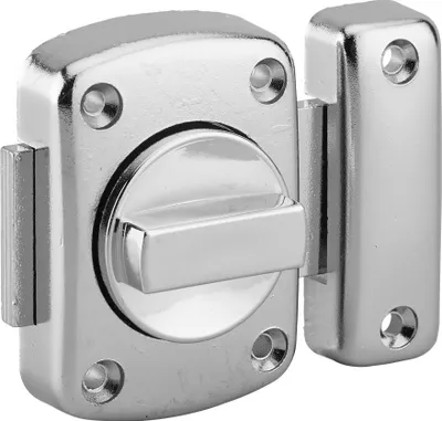 Image de Verrou à bouton Alouette pour porte intérieure, 40mm, acier, chromé brillant - THIRARD