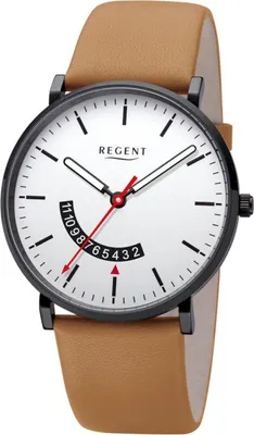 Produktbild von Regent Herrenarmbanduhr BA-537 Leder