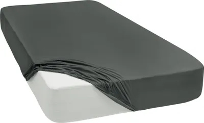 Produktbild von Spannbettlaken Jersey Spannbetttuch 100% Baumwolle Bettlaken Spannbettuch Laken 28 Farben, Größe:160 x 200 cm, Farbe:Antrazit