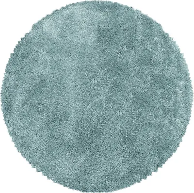 Produktbild von Hochflor Teppich Francesca rund, Farbe: Blau, Größe:120 cm rund