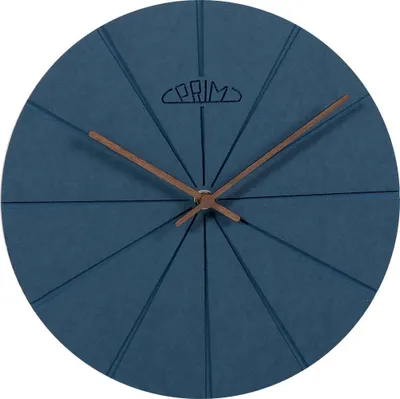 Produktbild von PRIM Design Wanduhr Holz arabische Ziffern Blau 28 cm