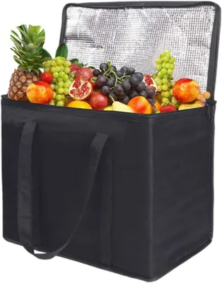 Produktbild von Faltbare Kühltasche, Einkaufstasche, großes Kühlfach, isoliert für Büro, Arbeit, Outdoor, Reisen, ideal als Kühltasche, Einkaufskorb, Picknick