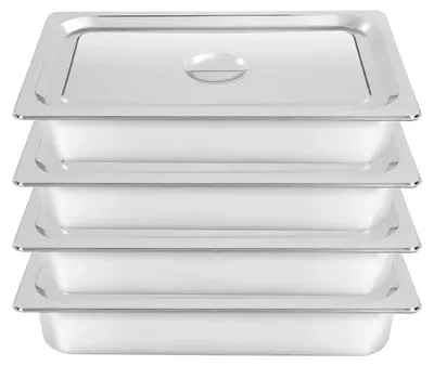 Produktbild von Edelstahlbehälter, stapelbares Design, 9 Liter Fassungsvermögen, Silber, 4