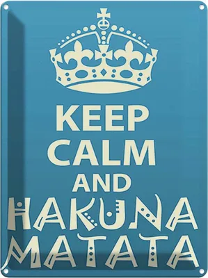 Produktbild von vianmo Blechschild 40x30 cm Keep Calm and Hakuna Matata Yoga