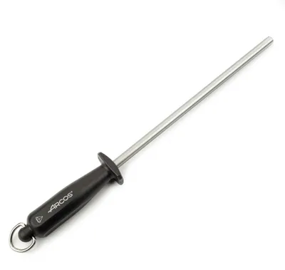 Messerschärfer 230 mm, Kohlenstoffstahl/Diamant, ergonomischer Griff, schwarz
