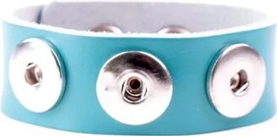 Produktbild von Chunk Click Armband Leder türkis