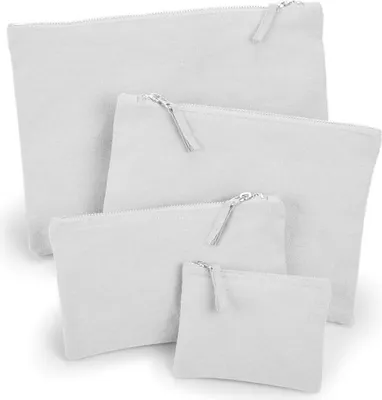 Produktbild von Westford Mill W530 | Canvas Accessory Pouch XS: 12x8,5, M: 22.5x16, L 28x20 - Farbe: Light Grey - Größe: M