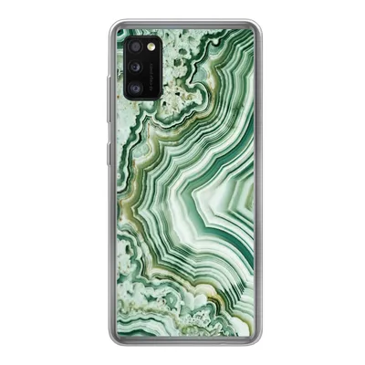 Produktbild von MuchoWow® Handyhülle Schutzhülle Hülle für Samsung Galaxy A41 Natursteine - Grün - Gesteine und Mineralien Silikon Softcase Handy Hülle - Mobiltelefon