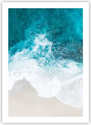Produktbild von Poster - Poster ohne Rahmen - Luftaufnahmen Strand Welle - 50x70 cm - Wand Bild - Wanddeko - Wandbilder - Kunstposter - Wandposter - Bilder - Kunstdruck - Wanddekoration - Wandbild - P2XPA50x70-4686