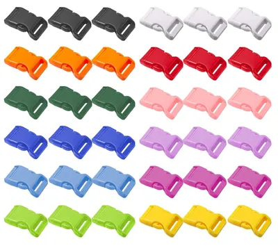 Image de Lot de 36 fermetures à clip en plastique pour sacs à dos et bagages