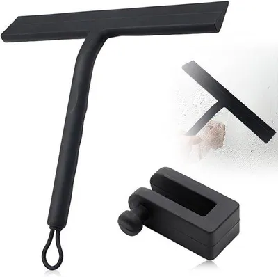 Produktbild von Silikon Badewannenwischer - Breit 22 cm - Silikonwischer für Duschkabine und Fenster - Spiegelreinigungstool
