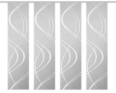 Produktbild von Schiebevorhang TIBERIO aus Dekostoff und Voile mit Scherli 245 x 60 cm