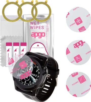 Produktbild von apgo 3 Stück Schutzglas, klar, kompatibel mit Garett Expert 11W Smartwatch, Hybrid 8H, Ersatz für Hartglas, Displayschutzglas, Bildschirmschutz, Displayschutz, kratzfest