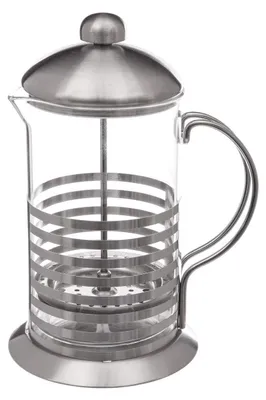 French Press aus Glas & Edelstahl, 8 Tassen, 0,8 l