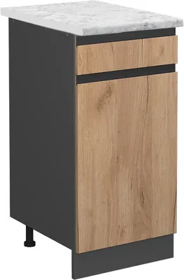 Image de Meuble cuisine Vicco R-Line Chêne de force doré 40cm PT Marbre, Model 46005