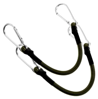Produktbild von 2 Stück elastische Bungee-Seile mit stabilen Karabinerhaken – strapazierfähige Spanngurte für Outdoor-Aktivitäten und Zelten