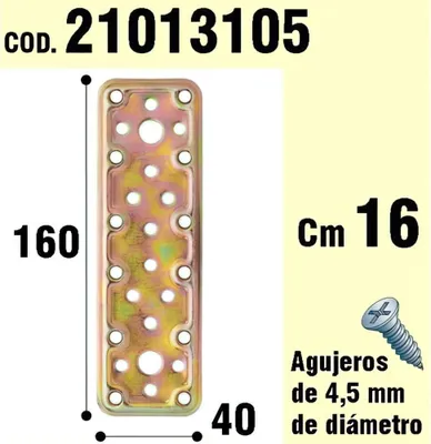 Immagine prodotto di Supporto in legno di vite, lastra al bicromato, 40 x 160 mm.