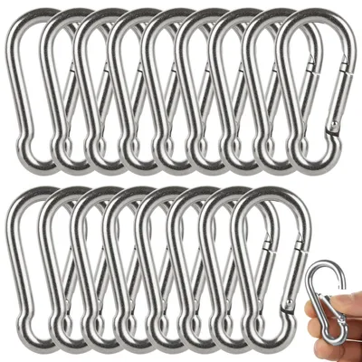 Image de Crochets en acier inoxydable, 16 pièces, M6 x 60 mm, pour camping et jardin