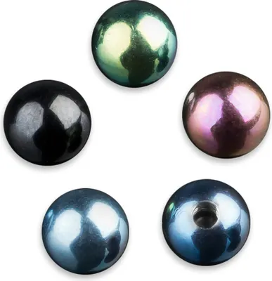 Produktbild von viva-adorno 5er Set 1,2x4mm Piercing Schraubkugel Ersatzkugel Chirurgenstahl farbig titanbeschichtet Innengewinde Z341