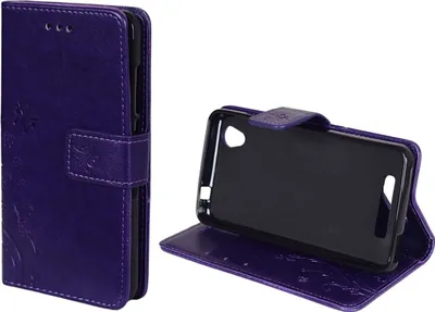 Produktbild von Schutz Hülle Blumen für Handy ZTE Blade A452 Violett