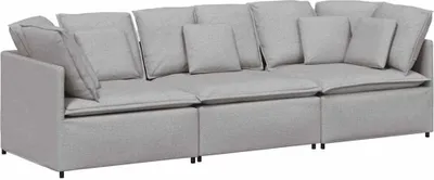 Produktbild von vidaXL Modulares Sofa mit Kissen Stoff Wolkengrau