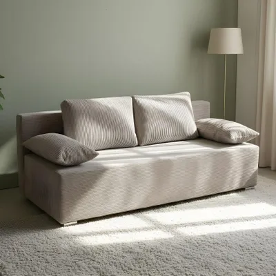 Produktbild von Schlafsofa Lunera 2 Cordstoff Grau