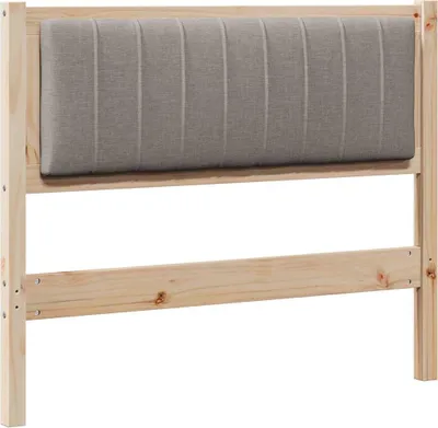 Produktbild von vidaXL Gepolstertes Kopfteil Braun 100 cm Massives Kiefernholz