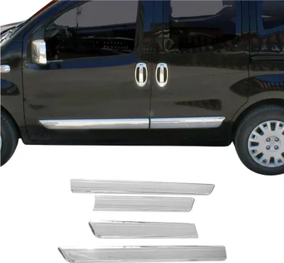 Image de Garniture Baguette de porte latérale pour Fiat Fiorino 2007-2021 acier inox 4Pcs