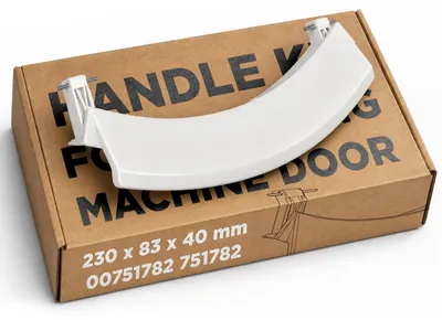 Türgriff mit Achsen für Waschmaschine 230x83x40 mm, für Bosch Logixx/Serie 6