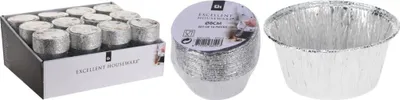 Image de Ensemble de 16 bols Excellent Houseware, en aluminium, 8 x 3,8 cm, argentés