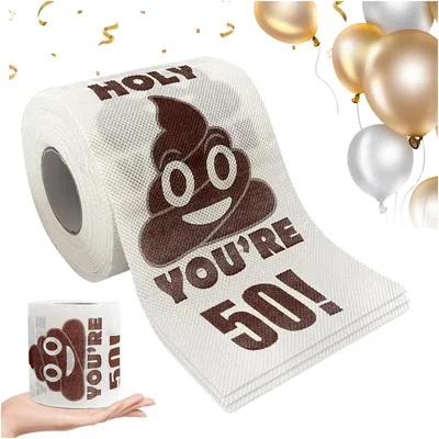 Produktbild von Lustiges Toilettenpapier für 50. Geburtstagsdekorationen